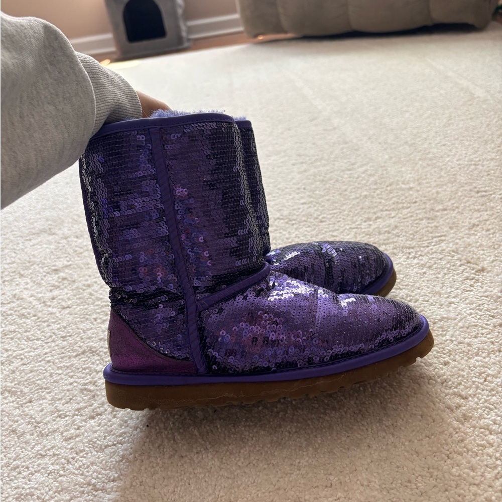 UGG Purple Sequin Boots